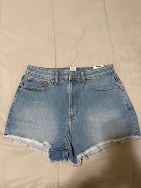 PINK Victoria's Secret Light Blue Distressed Denim Shorts